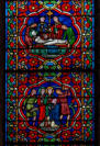 Éxupère, Félicien et Séverin se préparent à être décapités - Saint Ferréol dans son sépulcre avec la tête de Julien